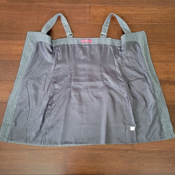 Betty Boop Gray Wool Blend Sleeveless Zip Front Jumper Dress Women's Size M - Picture 7 of 10